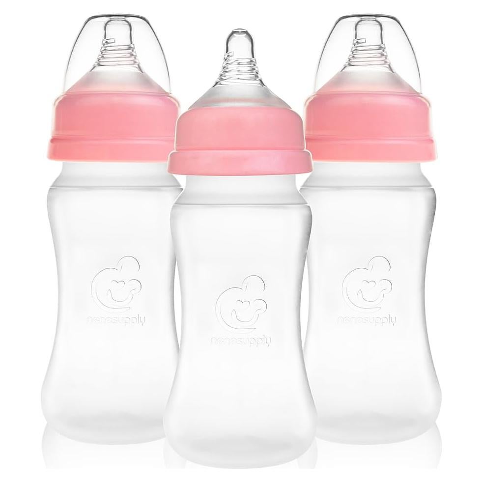 Botellas de Silicona Nenesupply 8oz Anticólicos para Bebés