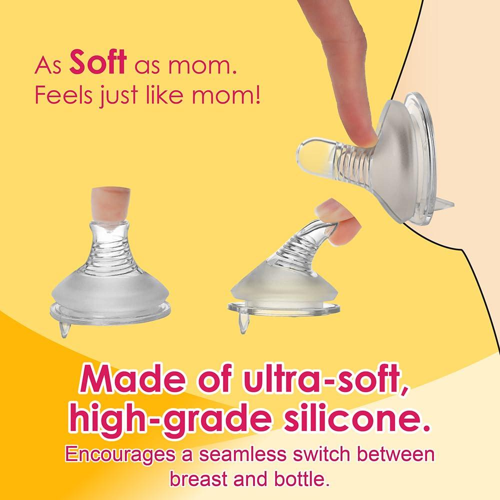 Botellas de Silicona Nenesupply 8oz Anticólicos para Bebés