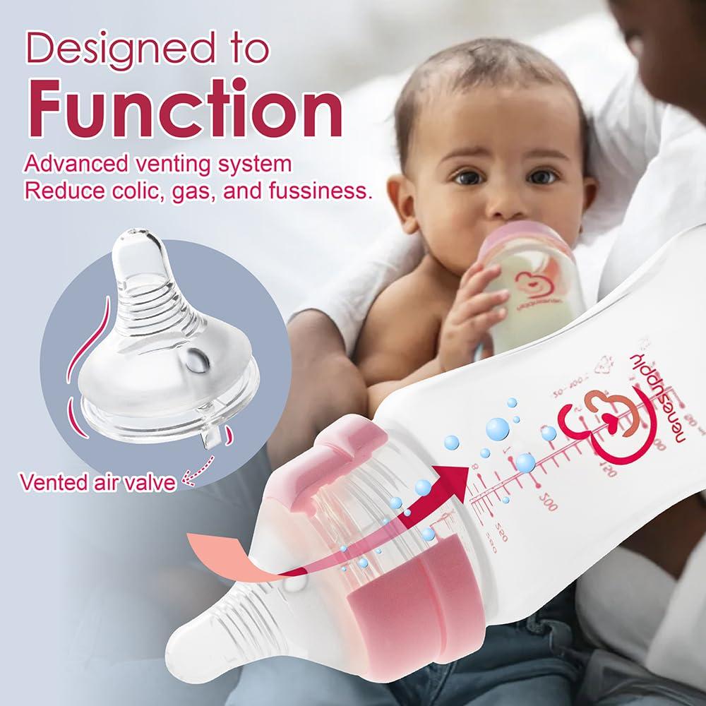 Botellas Nenesupply 9oz Anticólico para Bebés 0+ meses