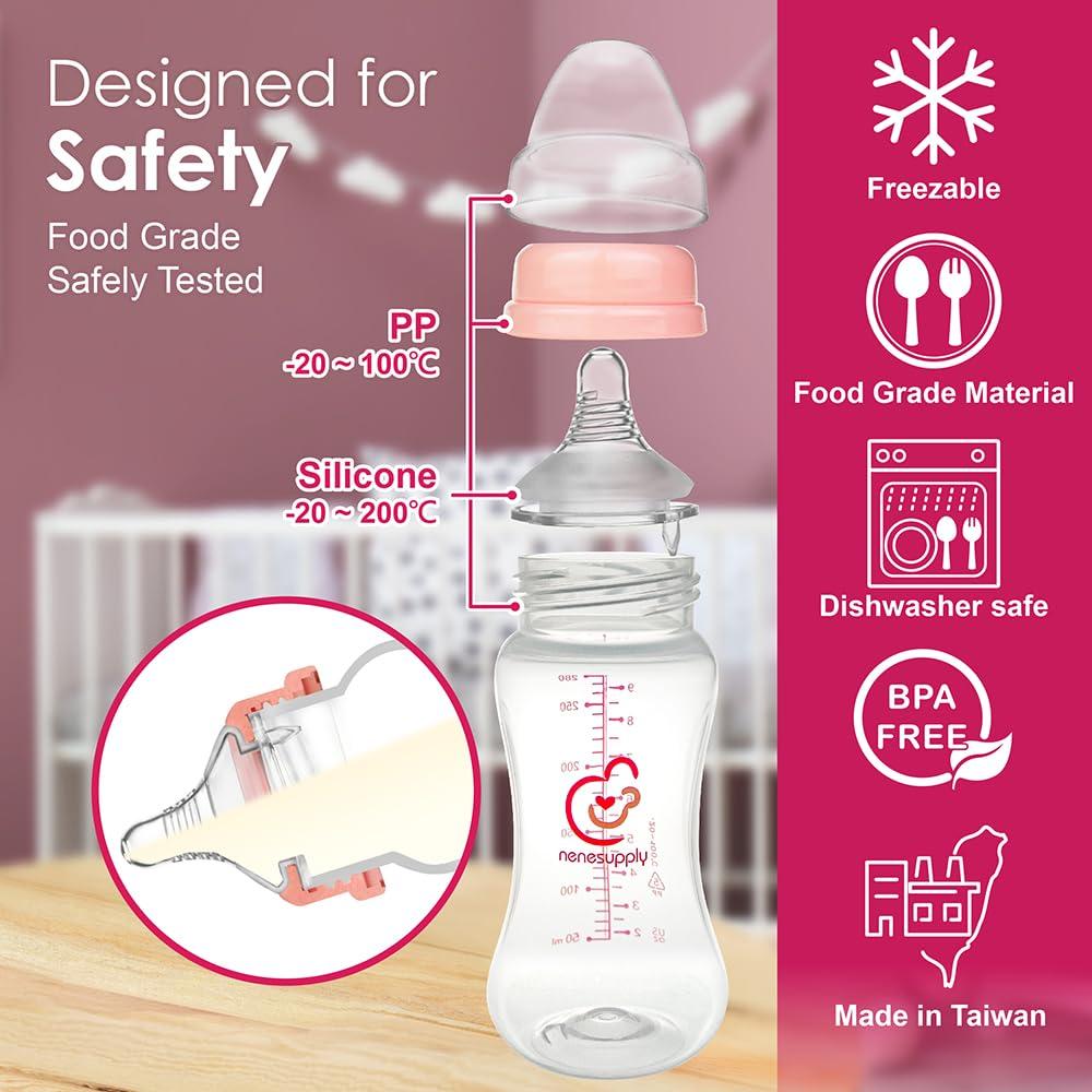 Botellas Nenesupply 9oz Anticólico para Bebés 0+ meses