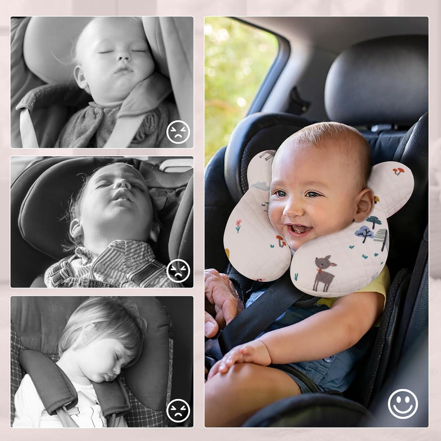 Almohada de Viaje para Bebés Blublu Park - Soporte Suave 28x25 cm