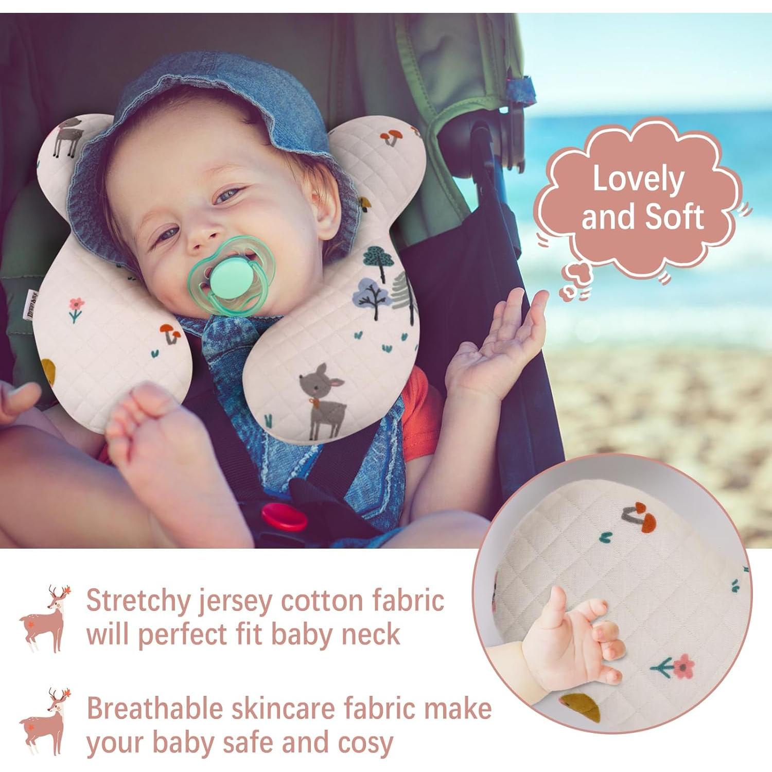 Almohada de Viaje para Bebés Blublu Park - Soporte Suave 28x25 cm