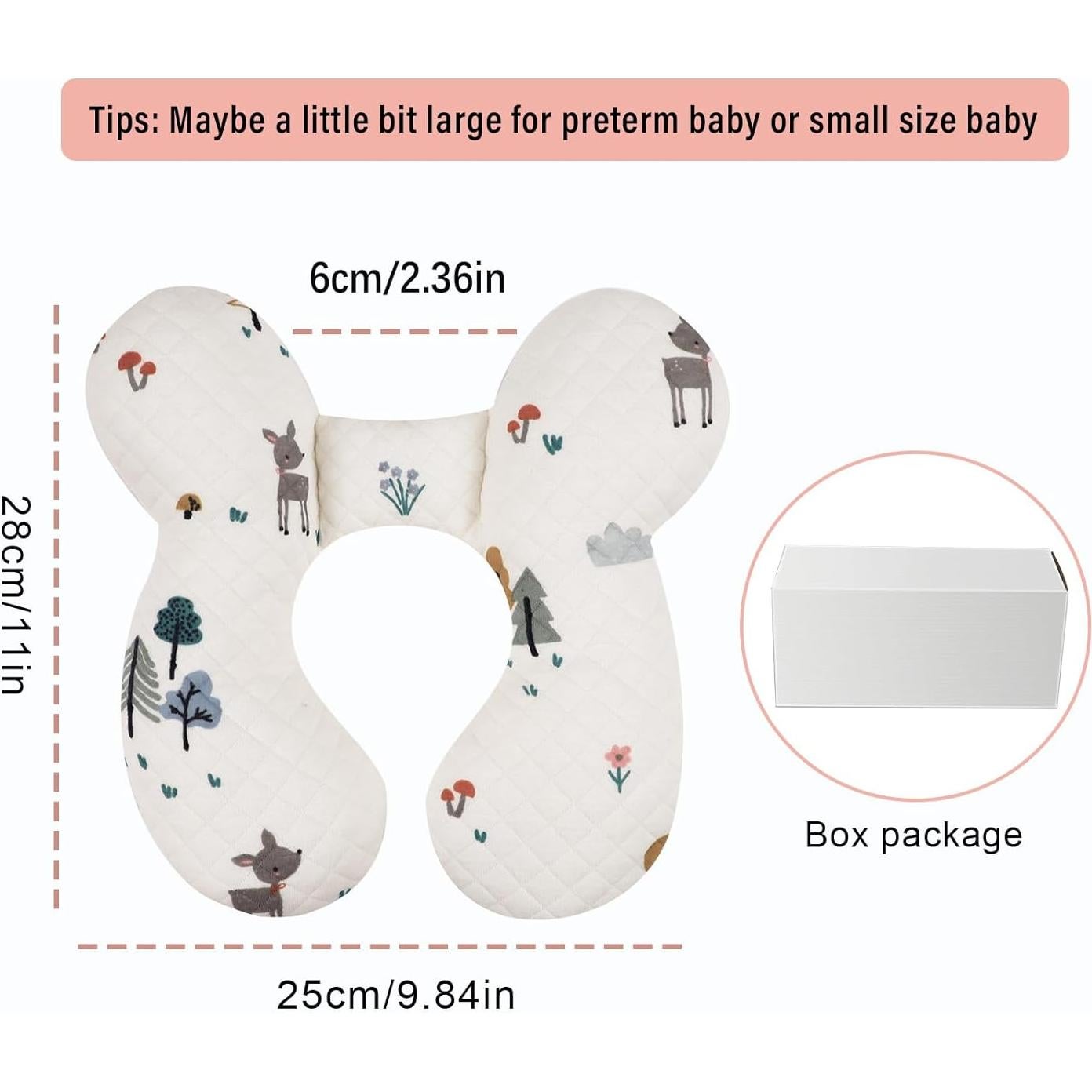 Almohada de Viaje para Bebés Blublu Park - Soporte Suave 28x25 cm