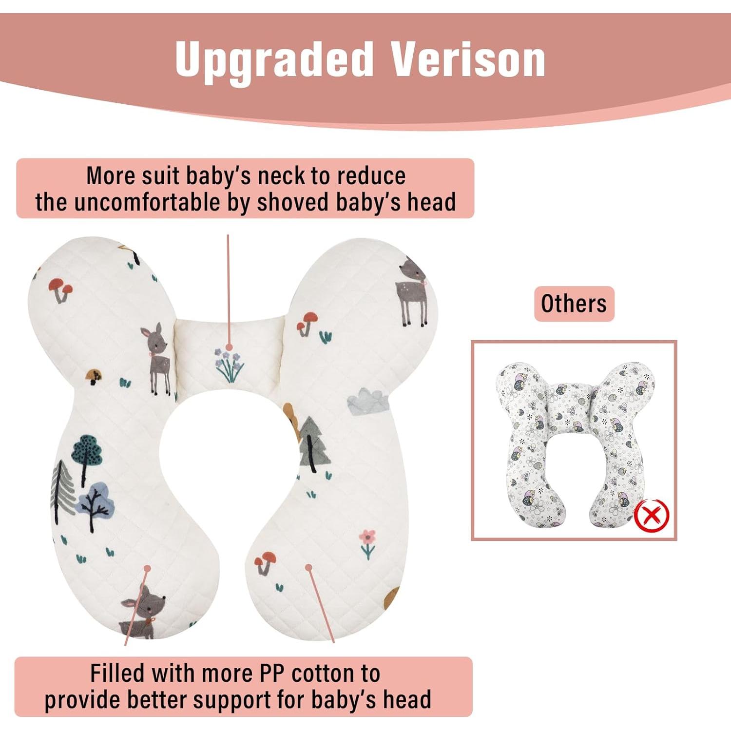 Almohada de Viaje para Bebés Blublu Park - Soporte Suave 28x25 cm