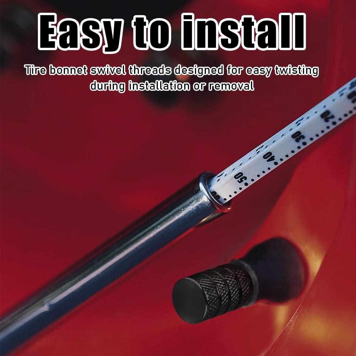 5 Tapones de Válvula de Neumático de Coche Povtii Negro