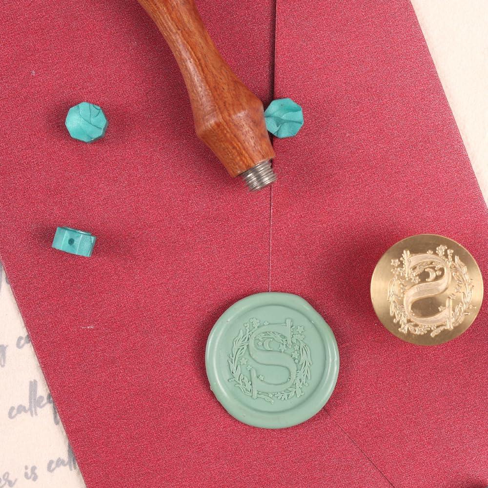 Kit de Sello de Cera STAMPMASTER Letra S 3D con Patrón Misterioso