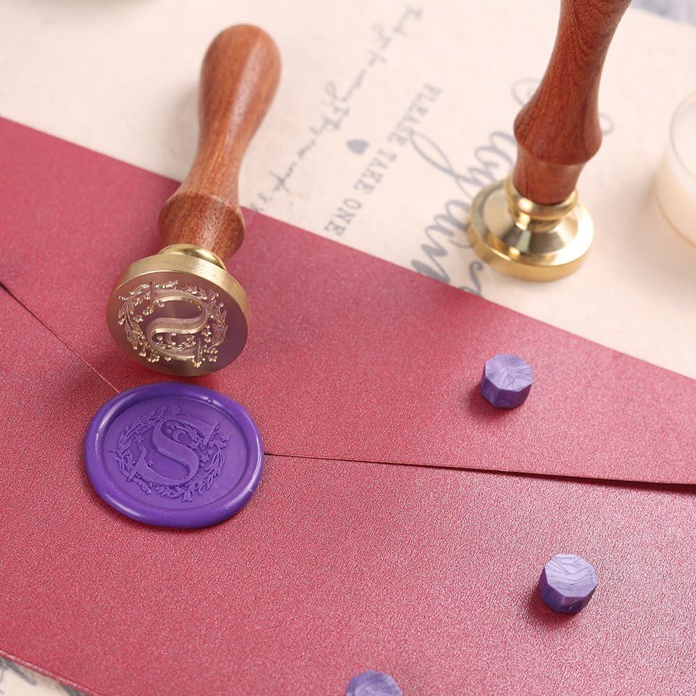 Kit de Sello de Cera STAMPMASTER Letra S 3D con Patrón Misterioso