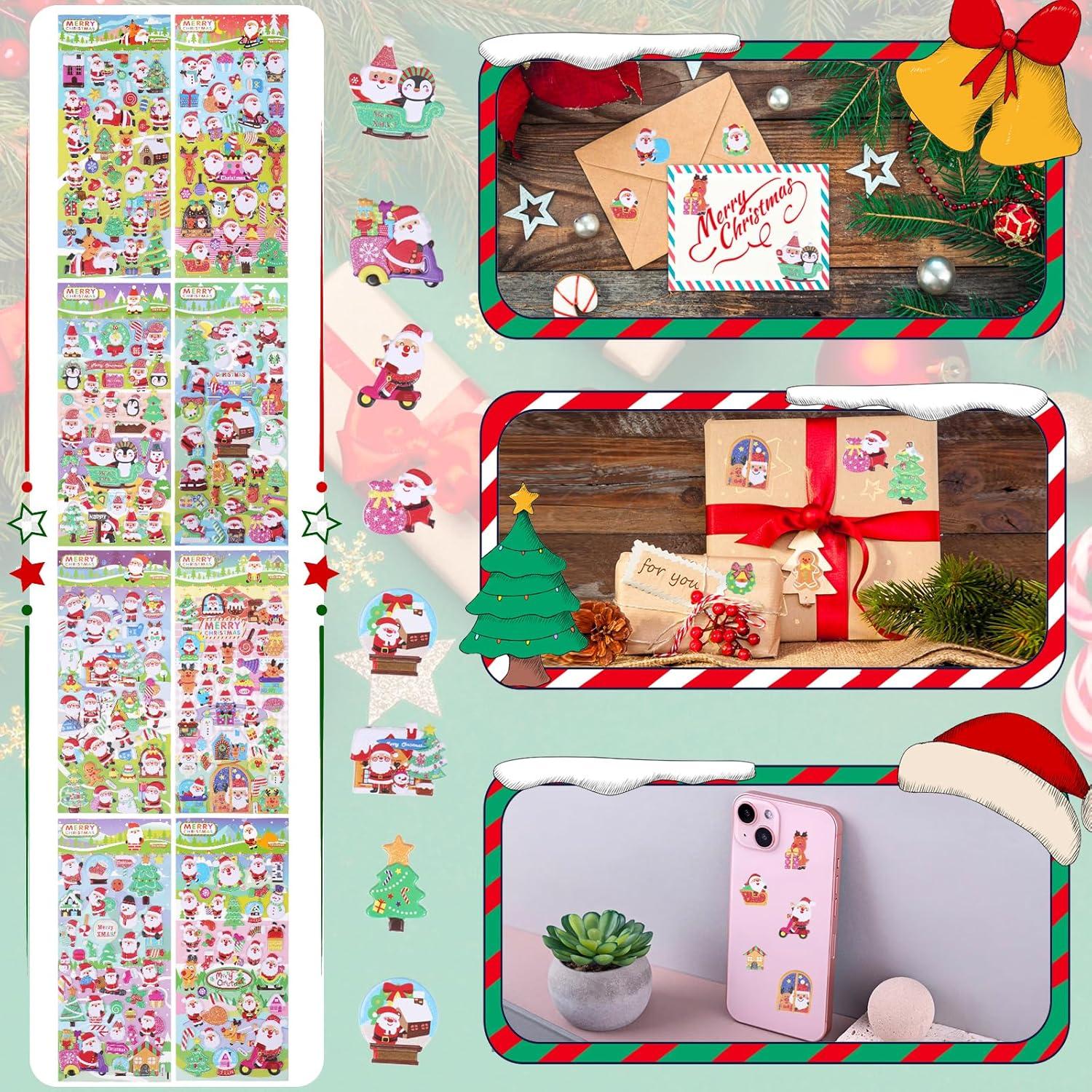 Pegatinas Esponjosas de Navidad SHANGRLA 3D - 8 Hojas Brillantes