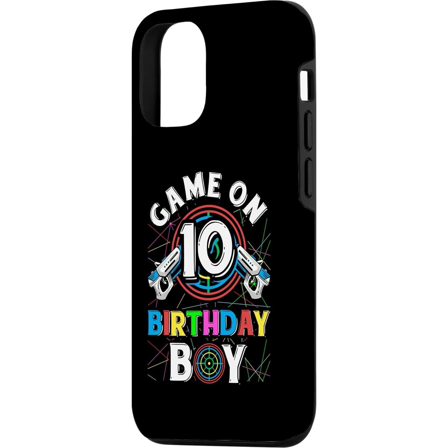 Funda Protectora para iPhone 15 - Laser Tag Cumpleaños 10 Años