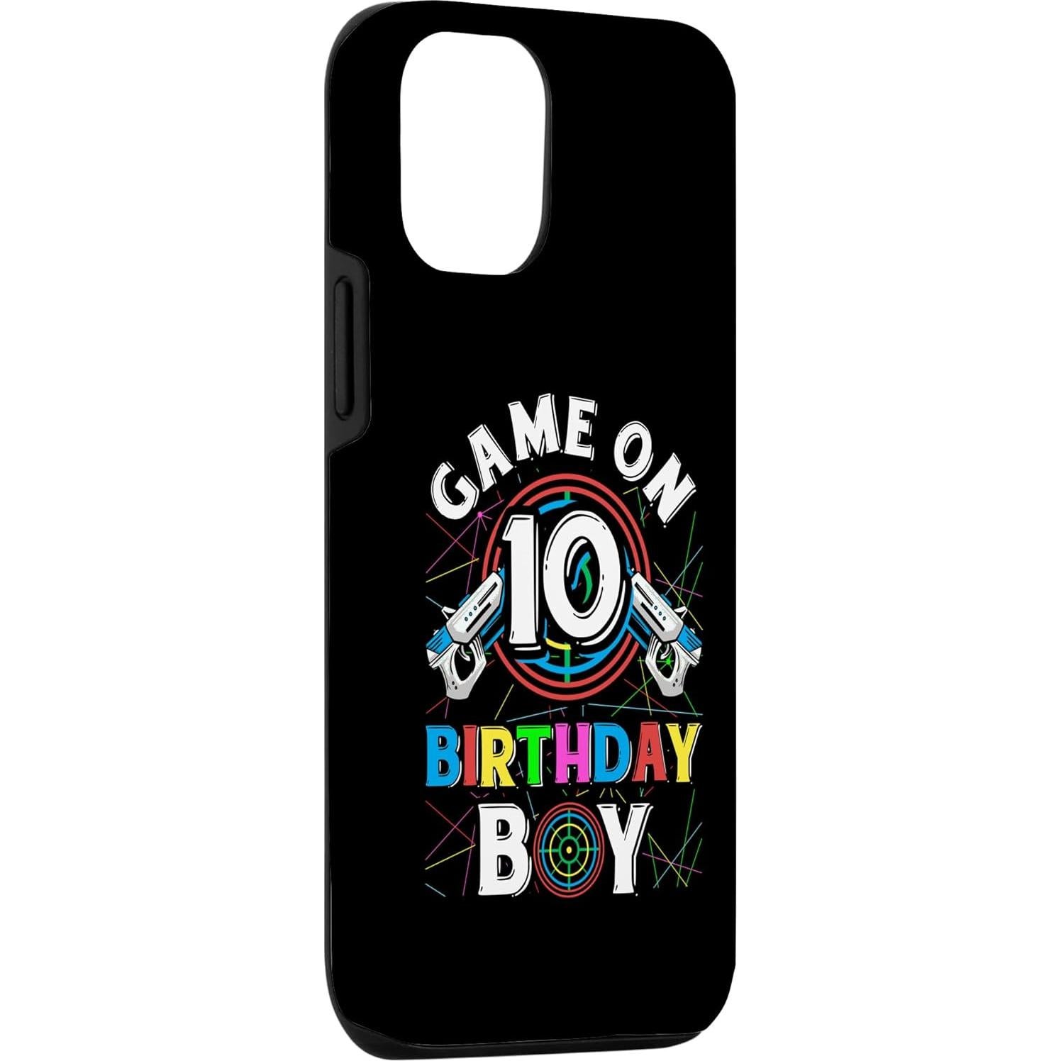 Funda Protectora para iPhone 15 - Laser Tag Cumpleaños 10 Años