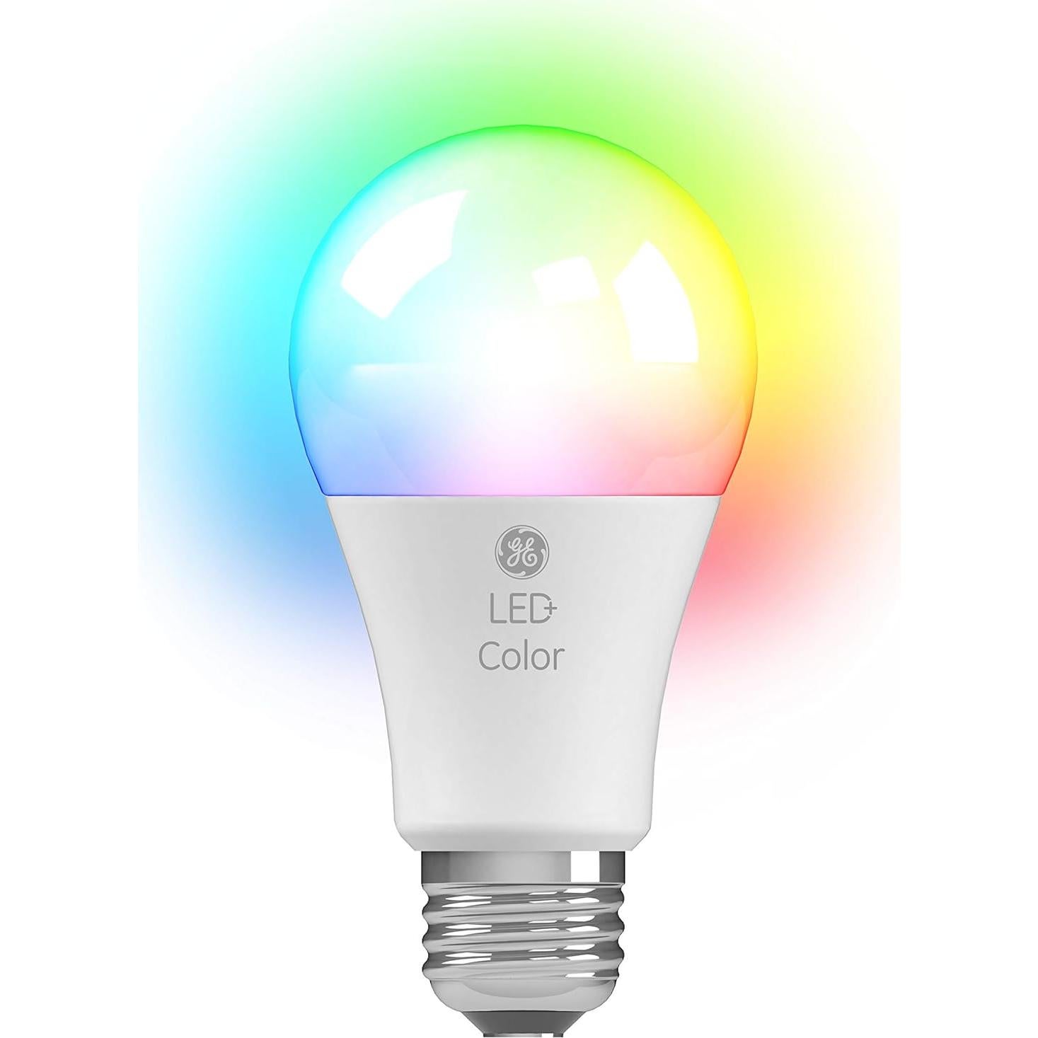 Bombillas LED GE+ A19 Multicolor con Control Remoto (2 Pzas)