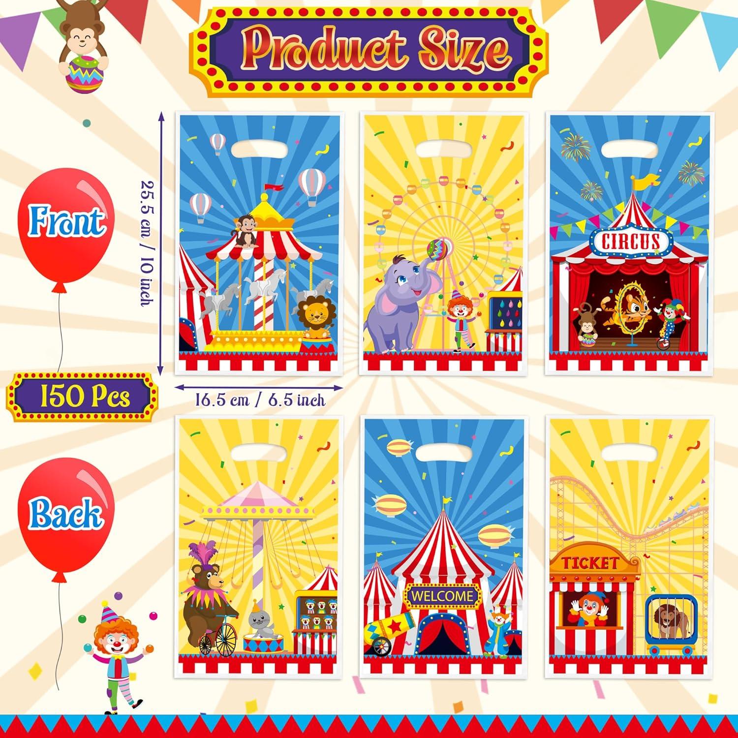 Bolsas de Favor de Fiesta de Circo ArianQicult - 150 Piezas