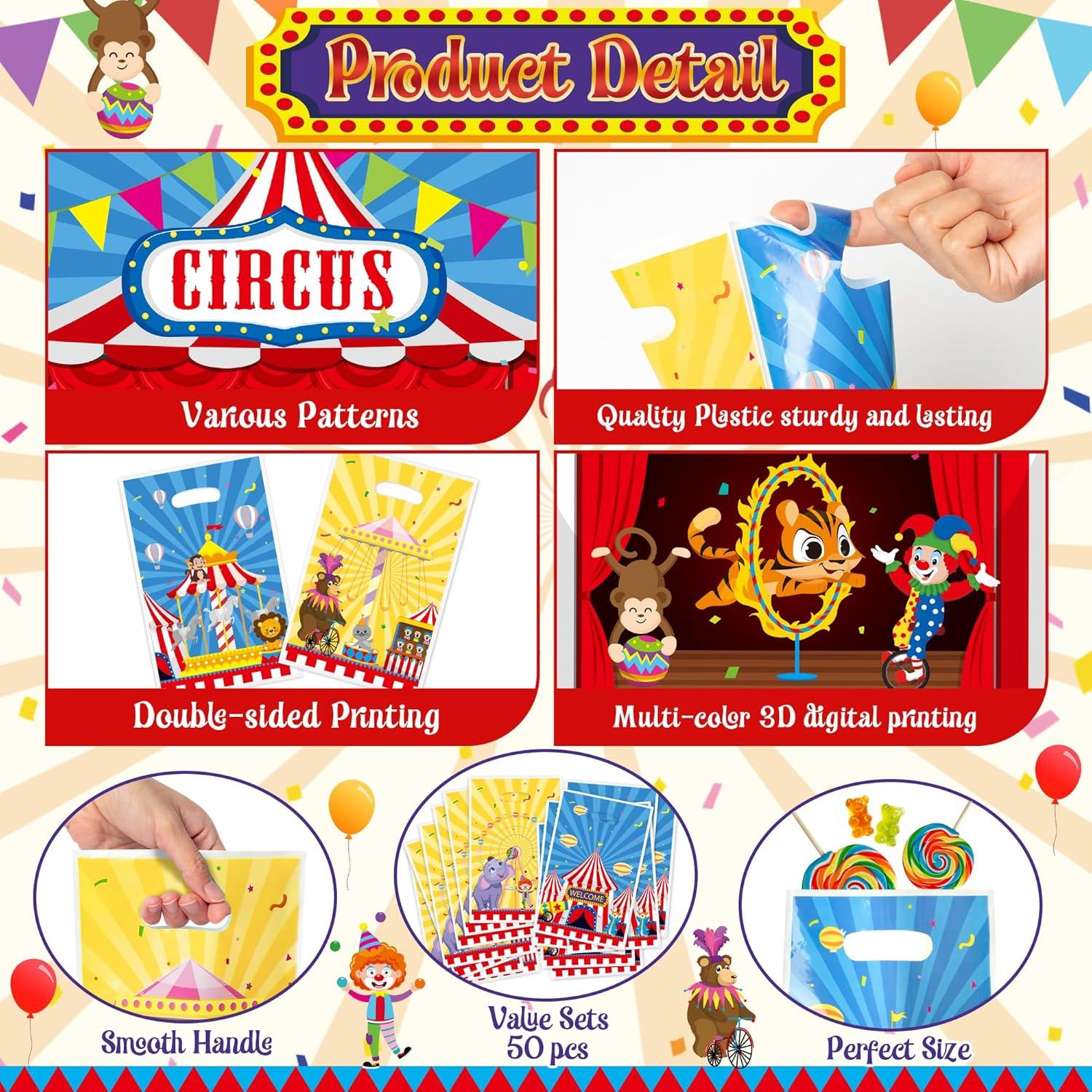 Bolsas de Favor de Fiesta de Circo ArianQicult - 150 Piezas