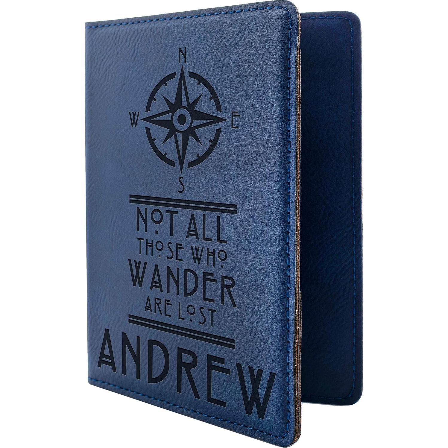 Portapasaportes Personalizado P Lab - Funda de Cuero Sintético Azul