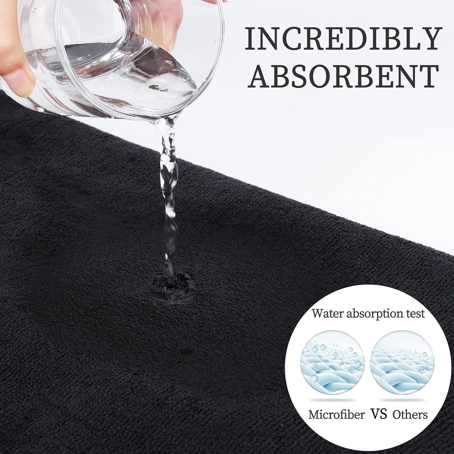 Toallas de Secado de Cabello Microfibra OASISGUEST 2 Pzas 101.6x50.8cm