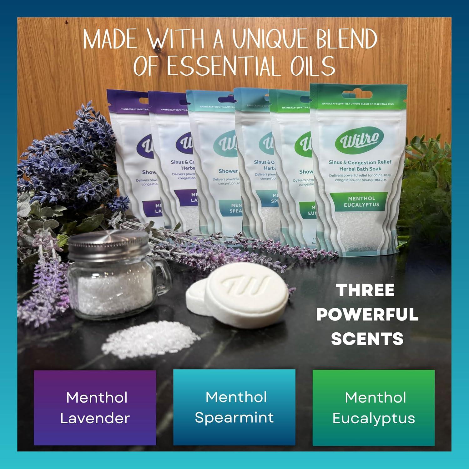 Vapor de Ducha Aromático Wilro Eucalipto Mentolado 3 Paquetes