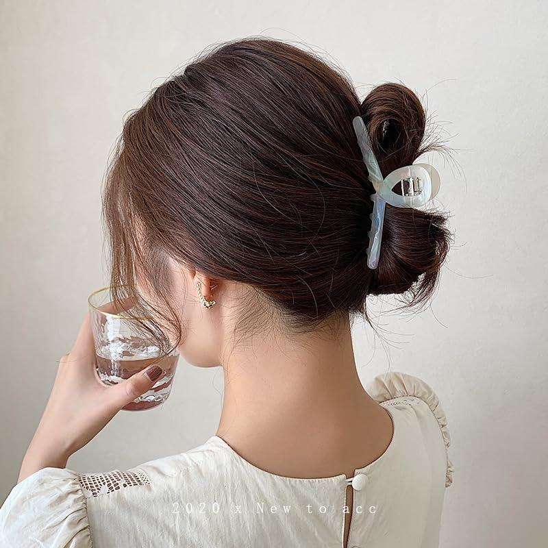 Pinzas para el cabello Textention de acetato de celulosa 10.67 cm - Paquete de 3