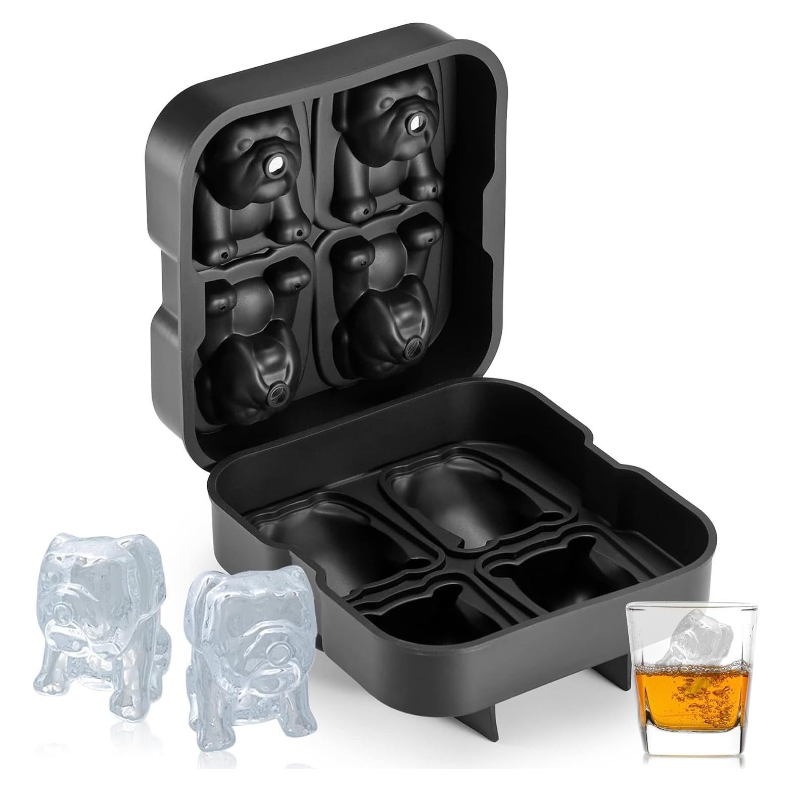 Molde de Hielo Bulldog Nax Caki 3D Grande 6.1 cm Silicona