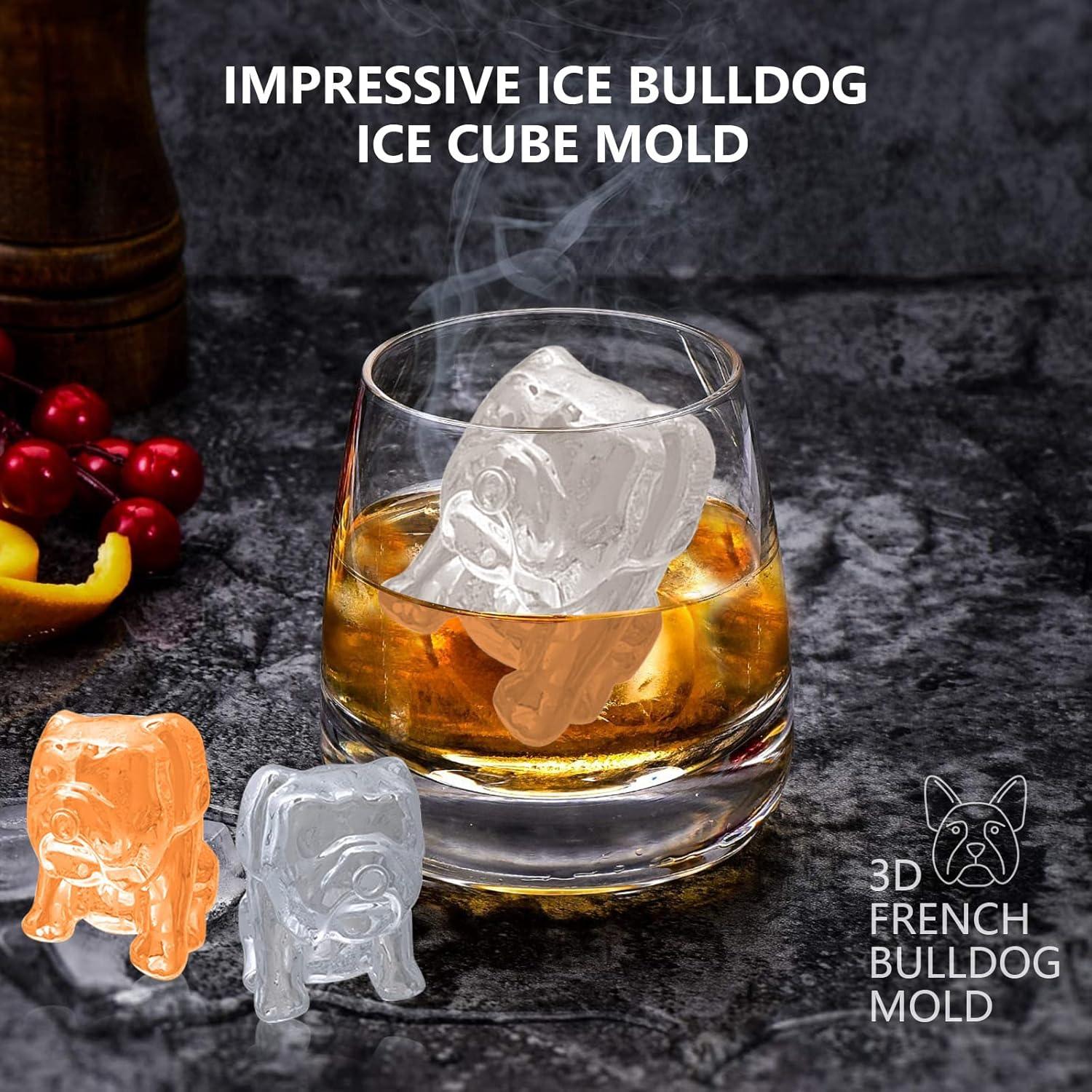 Molde de Hielo Bulldog Nax Caki 3D Grande 6.1 cm Silicona