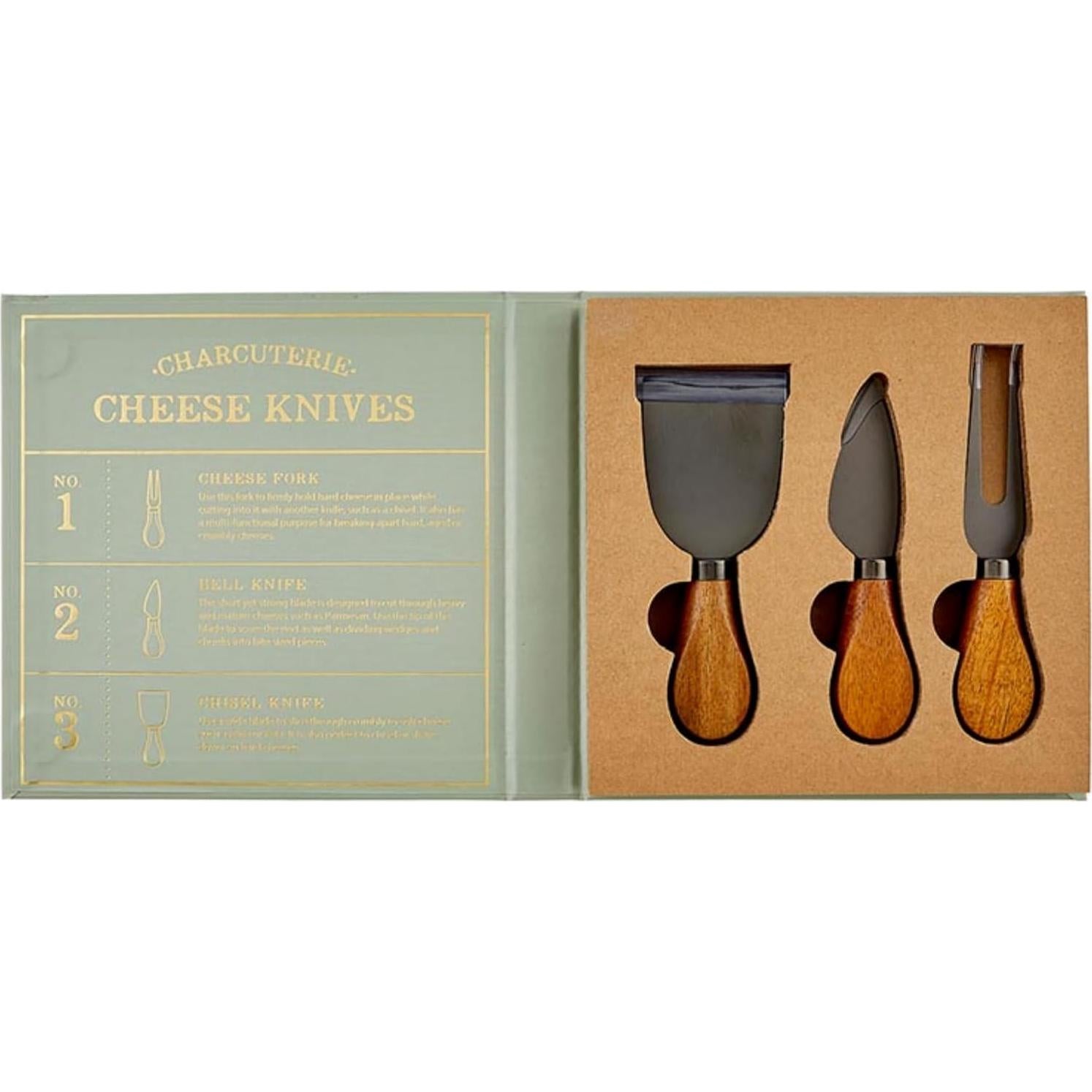 Juego de cuchillos para queso Santa Barbara - 3 piezas acero inoxidable