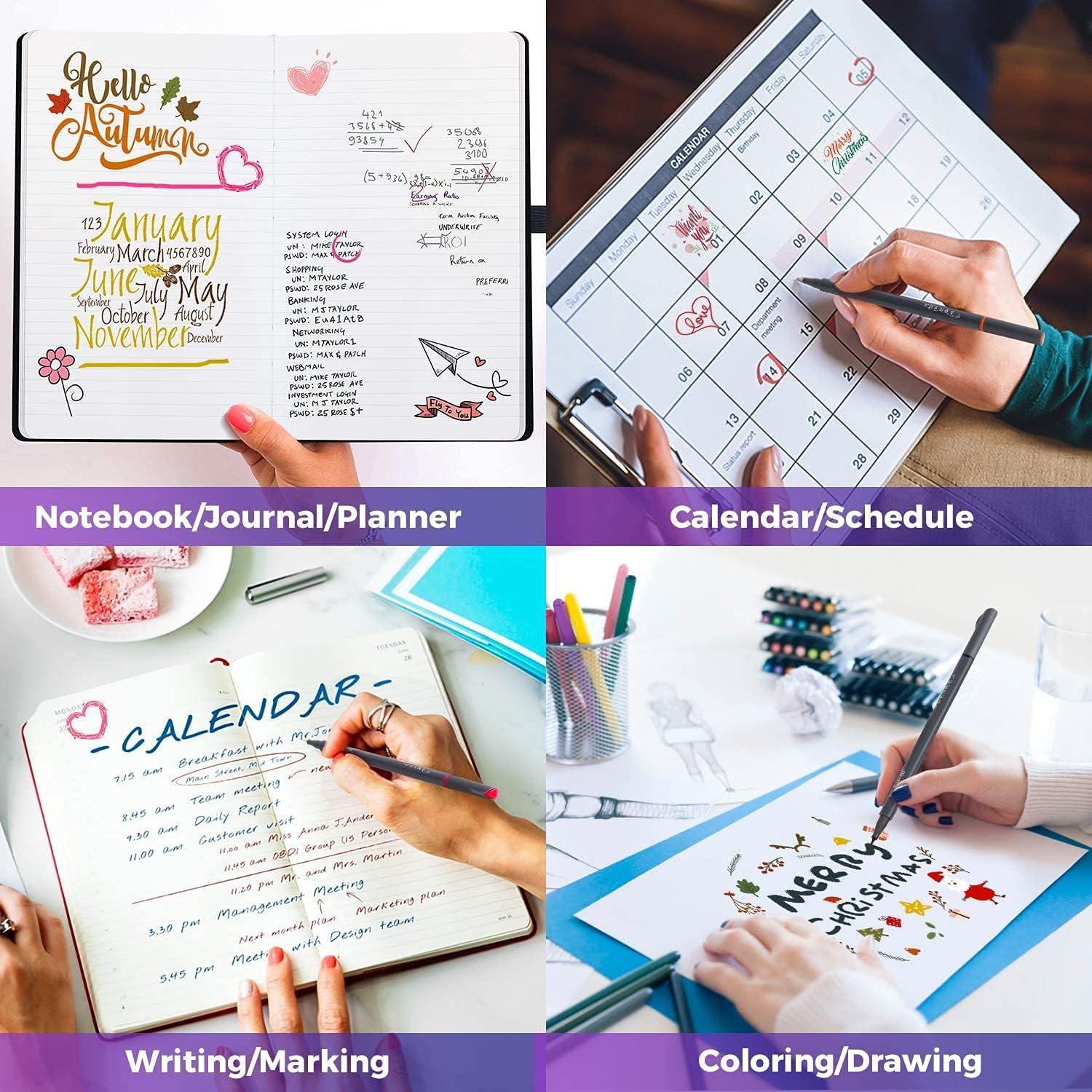 Bolígrafos iBayam 0.38mm Punta Fina Tinta Negra - Paquete 18