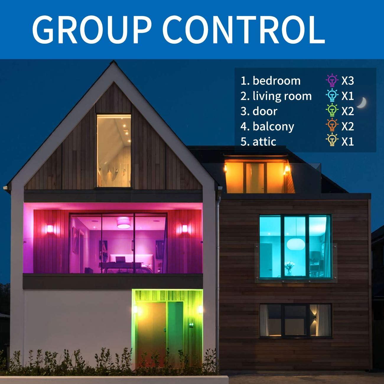 Bombilla Inteligente ANWIO BR30 RGB E26 13W Paquete de 4