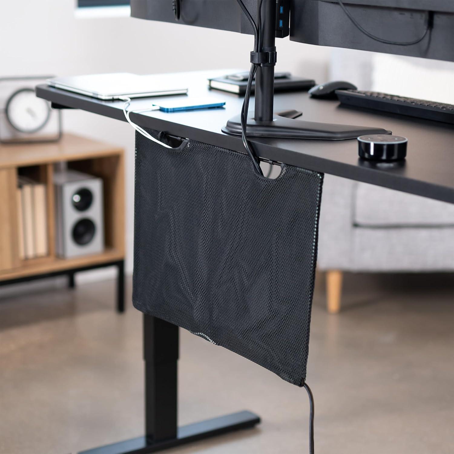 Falda de Escritorio VIVO 24" Negro con Gestión de Cables