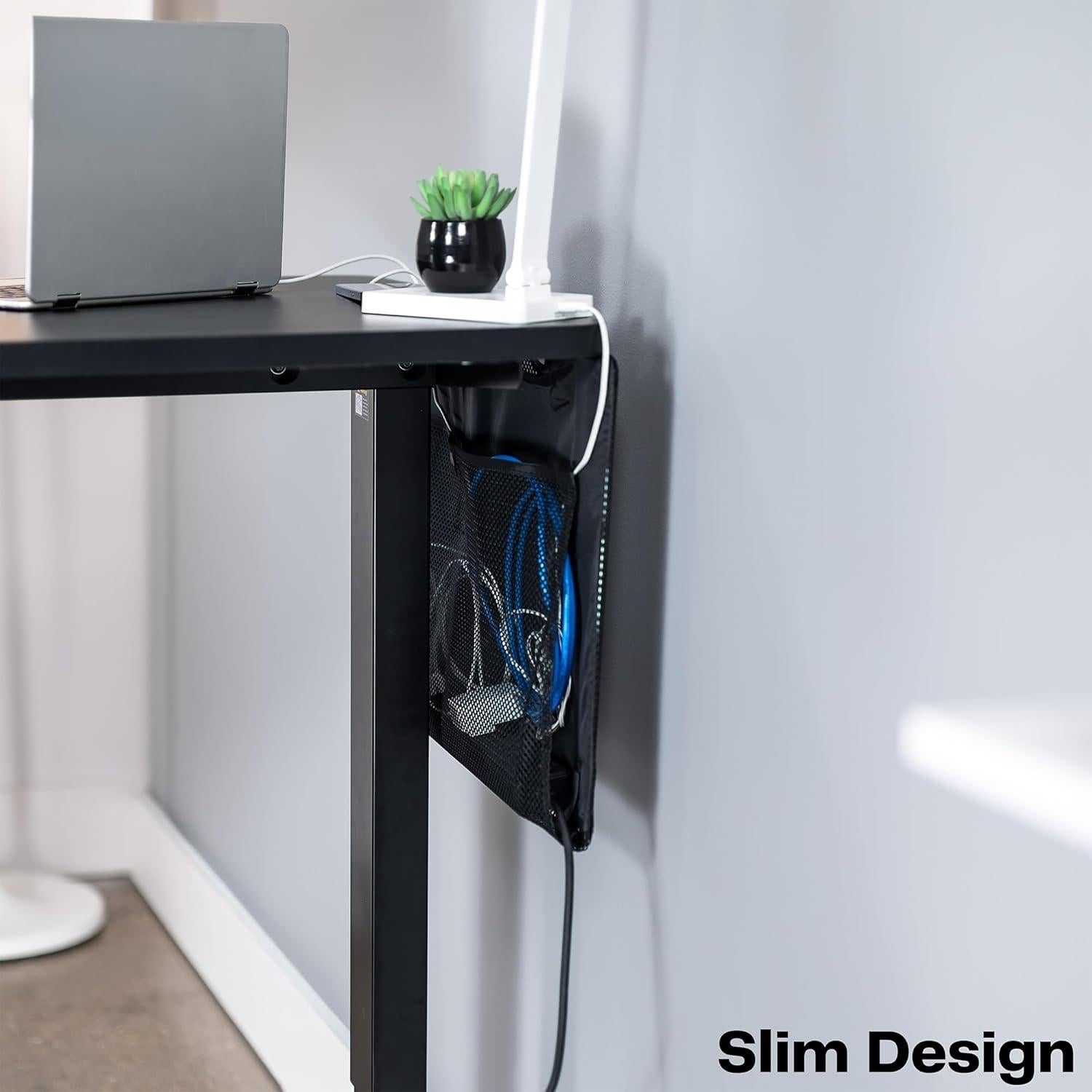 Falda de Escritorio VIVO 24" Negro con Gestión de Cables