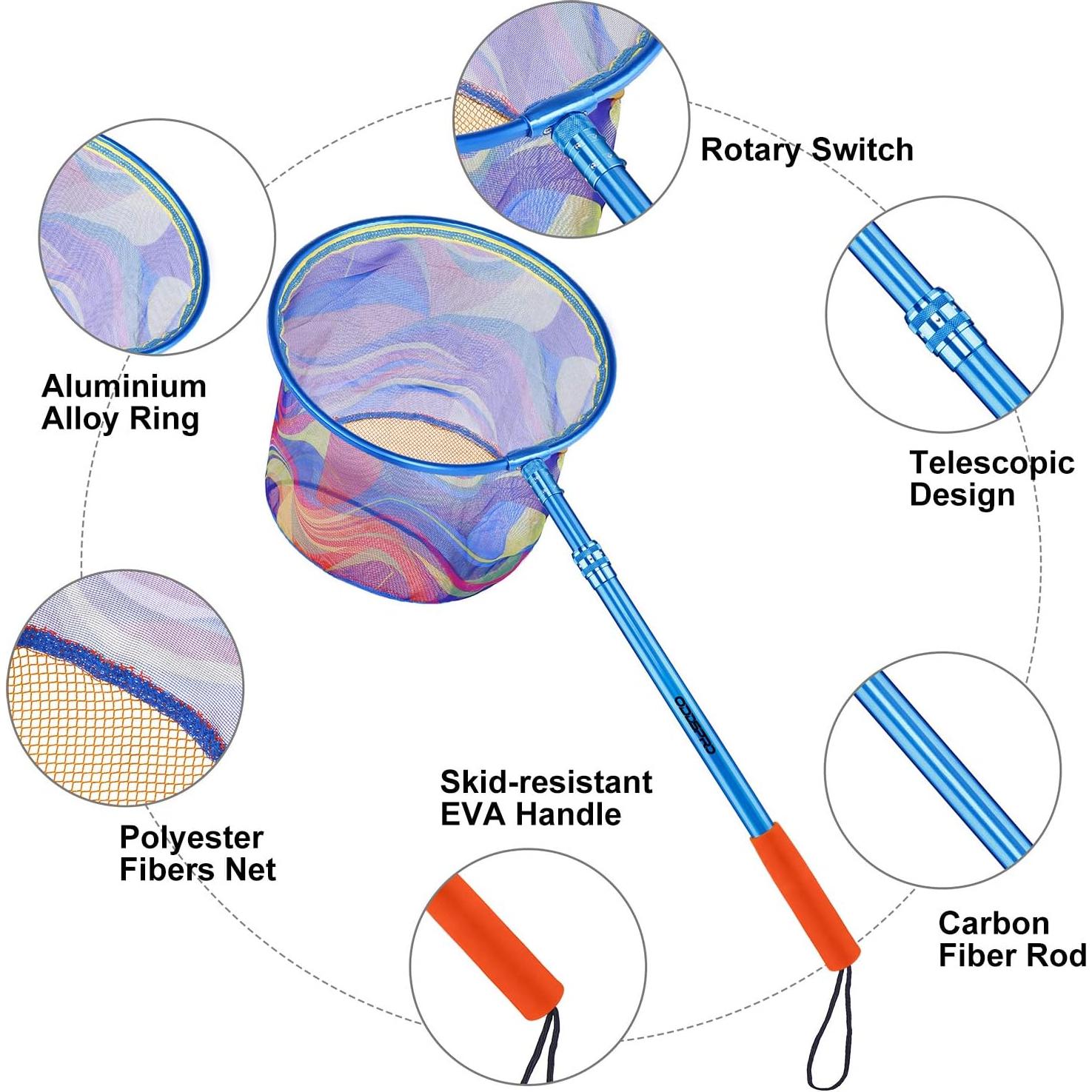 Red de Pesca Telescópica ODDSPRO para Niños 29 cm Profundidad