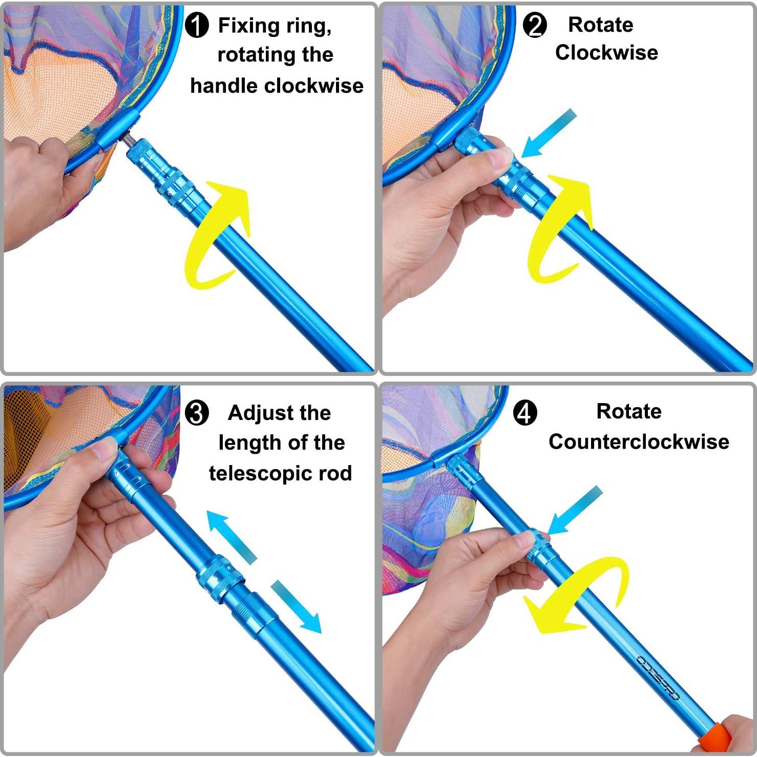 Red de Pesca Telescópica ODDSPRO para Niños 29 cm Profundidad