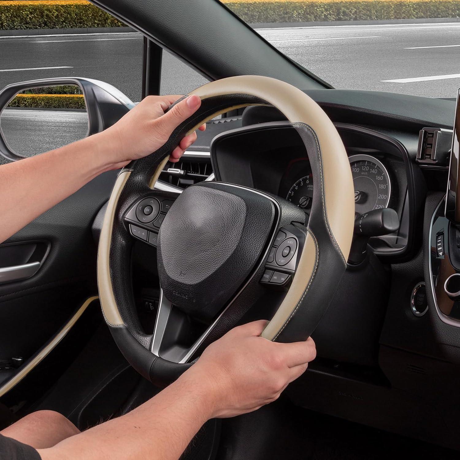 Cubierta de Volante SEG Direct Estándar 37-39 cm Negro Beige