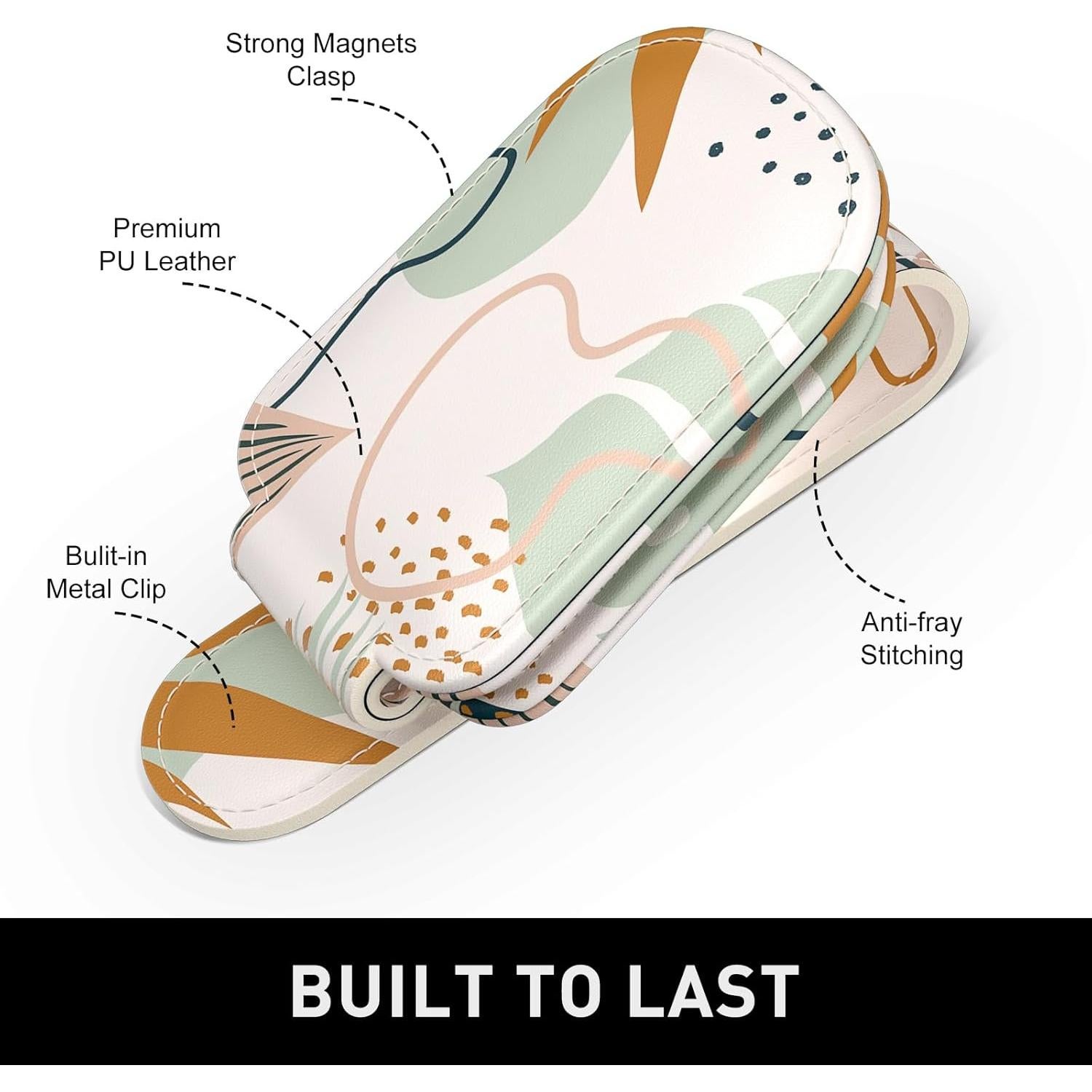 Soporte de Gafas de Sol NPOOYI para Visera de Coche - Hoja Abstracta