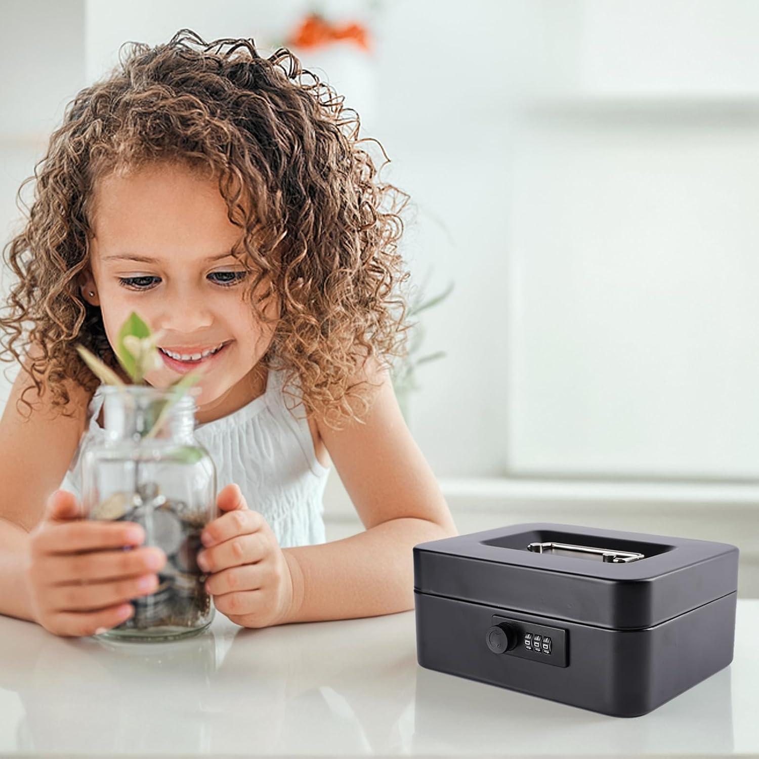 Caja de Dinero Goehiaul Mediana con Cerradura de Combinación 20x16x9cm