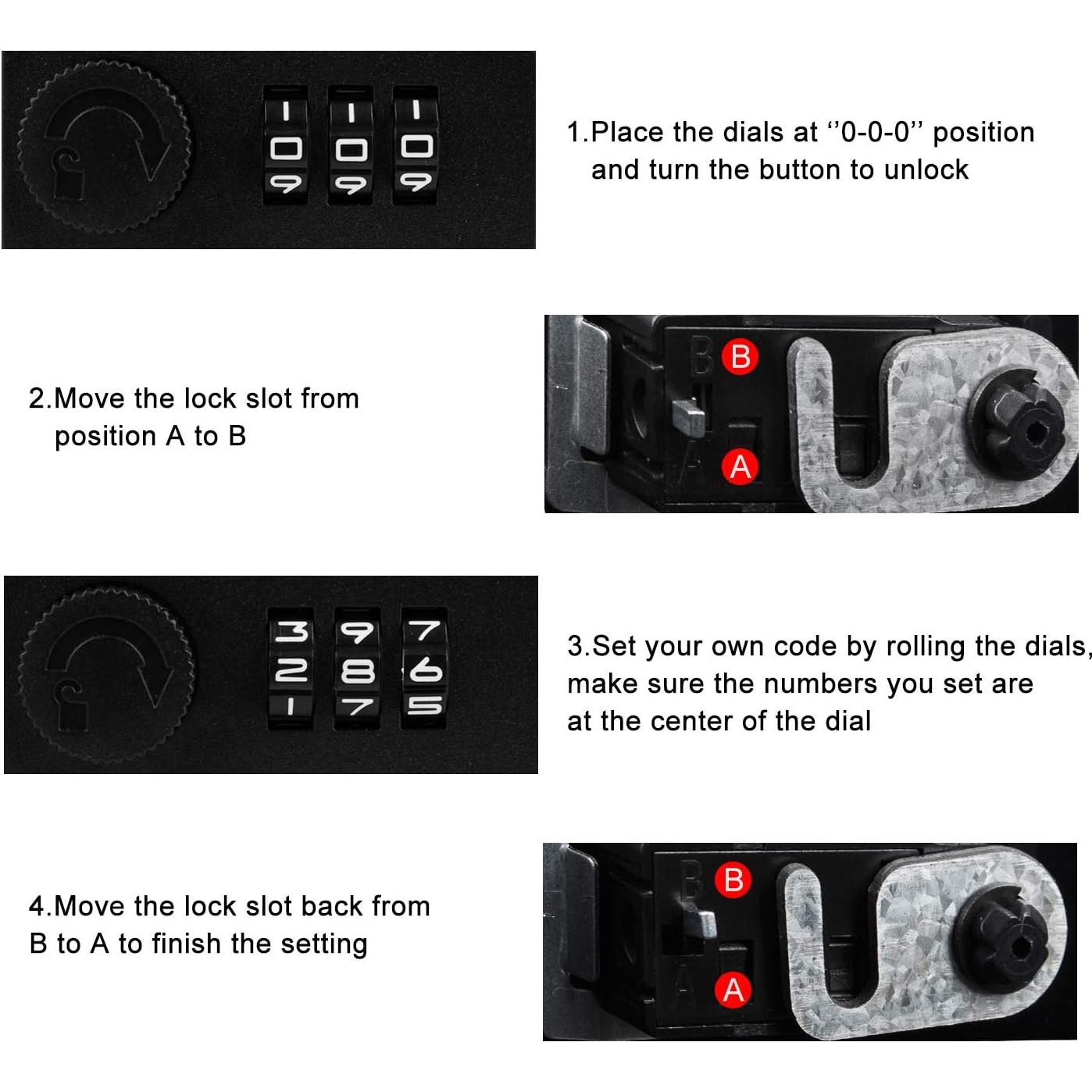 Caja de Dinero Goehiaul Mediana con Cerradura de Combinación 20x16x9cm
