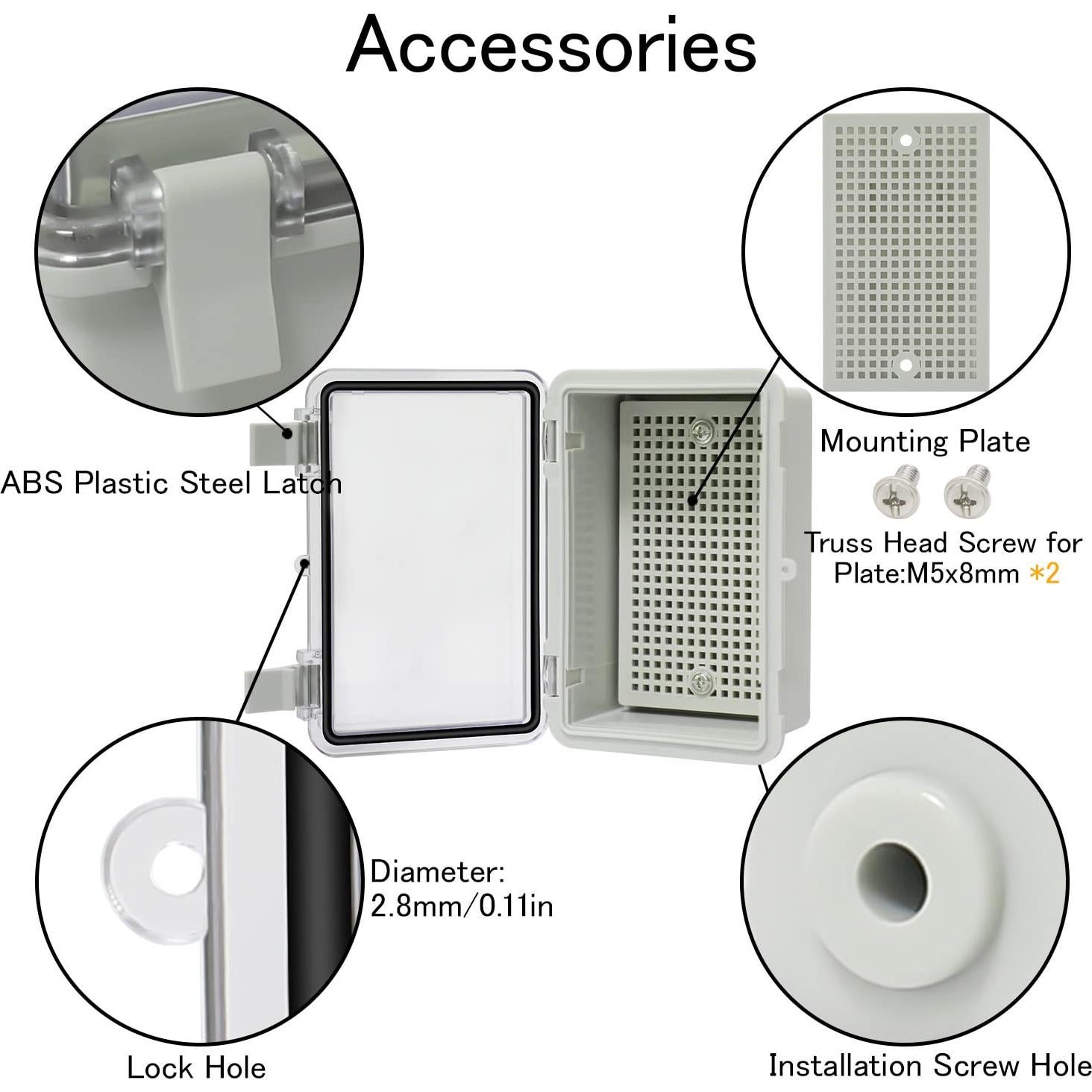 Caja de Conexiones IP65 HoHaing 150x100x70mm Plástico ABS