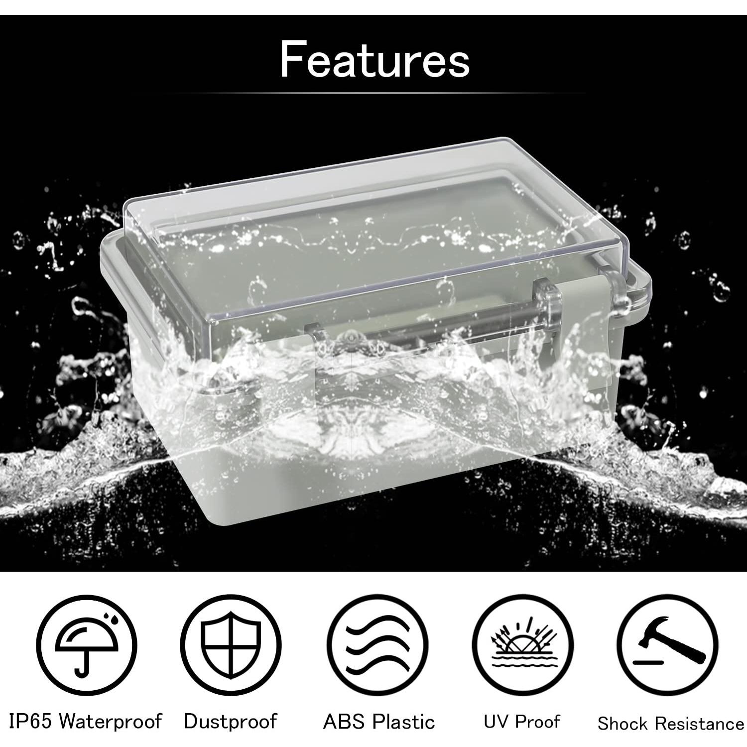 Caja de Conexiones IP65 HoHaing 150x100x70mm Plástico ABS