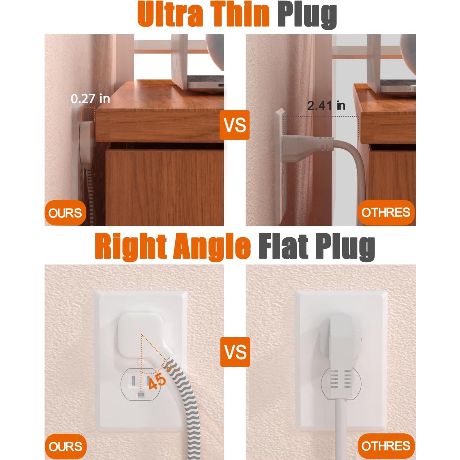Regleta de 2 Clavijas a 3 Clavijas WRXDMC 8 AC 4 USB 1.52m
