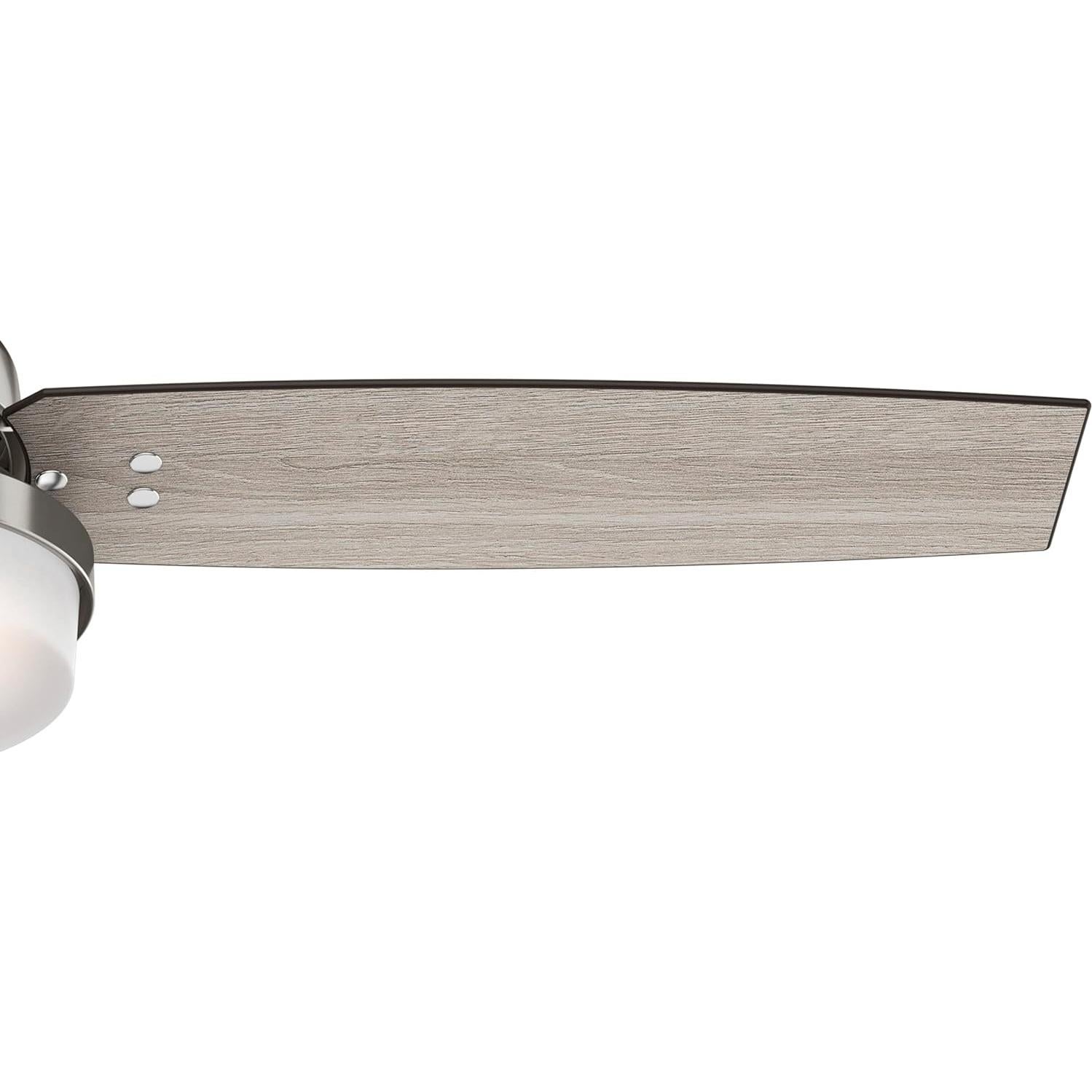 Ventilador de Techo Hunter Sentinel 52" Niquel con Luz LED y Control Remoto