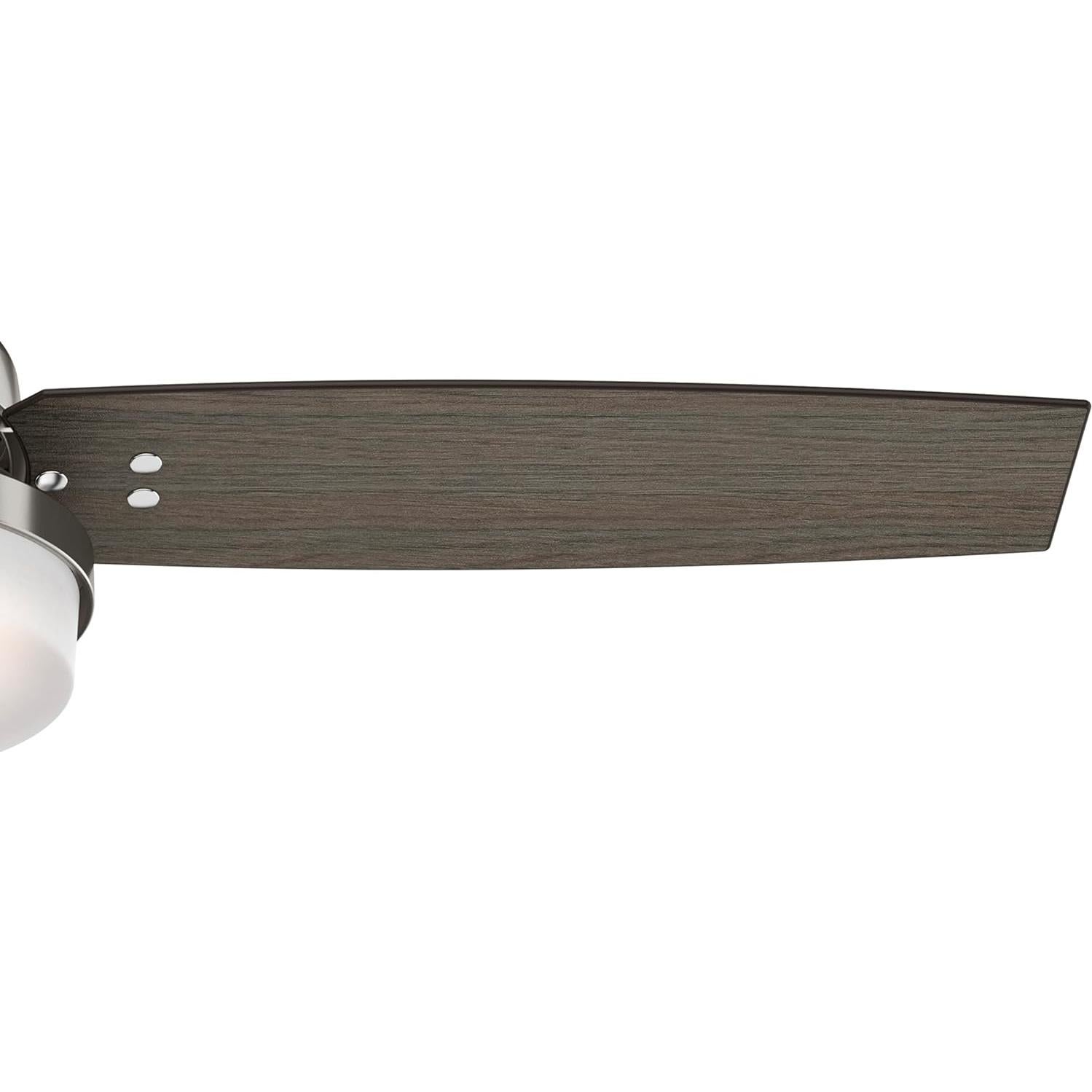 Ventilador de Techo Hunter Sentinel 52" Niquel con Luz LED y Control Remoto