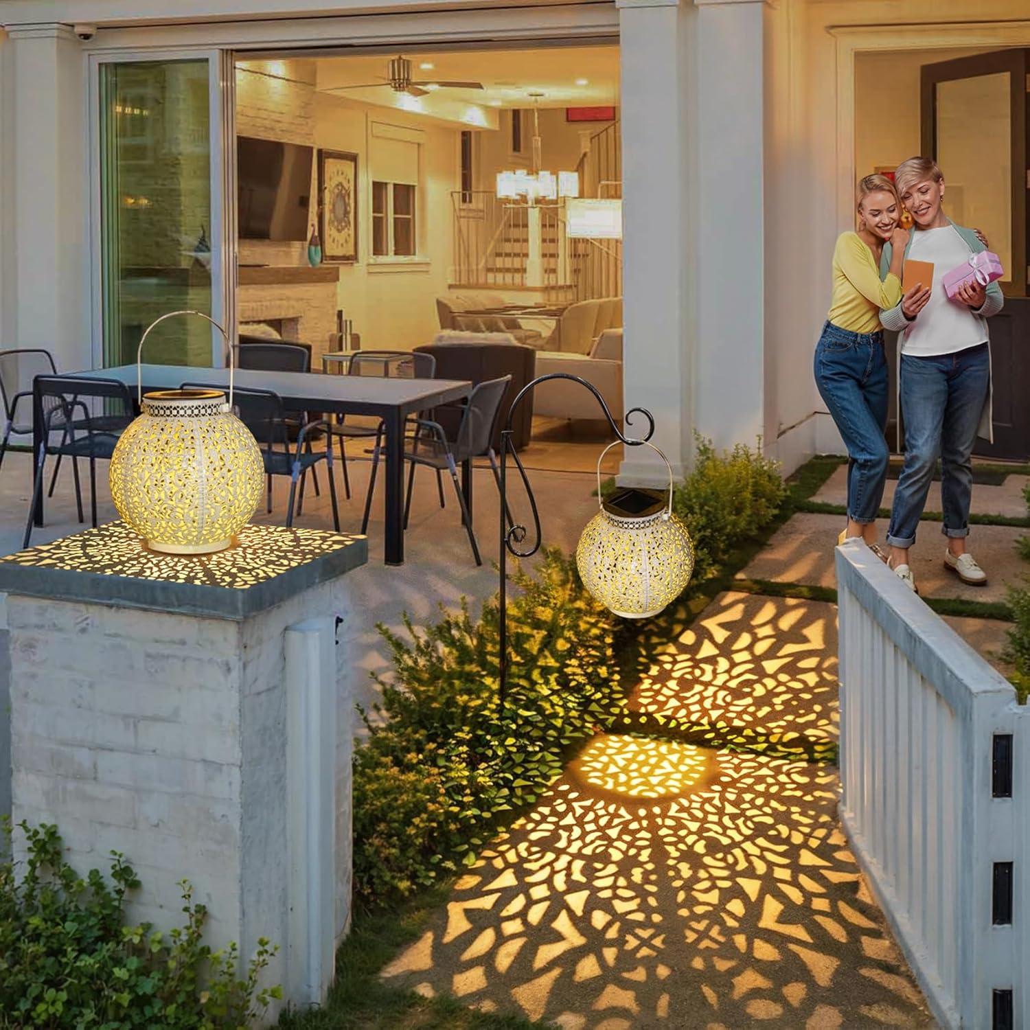 Linternas Solares TAKE ME para Jardín - Juego de 2 Blancas