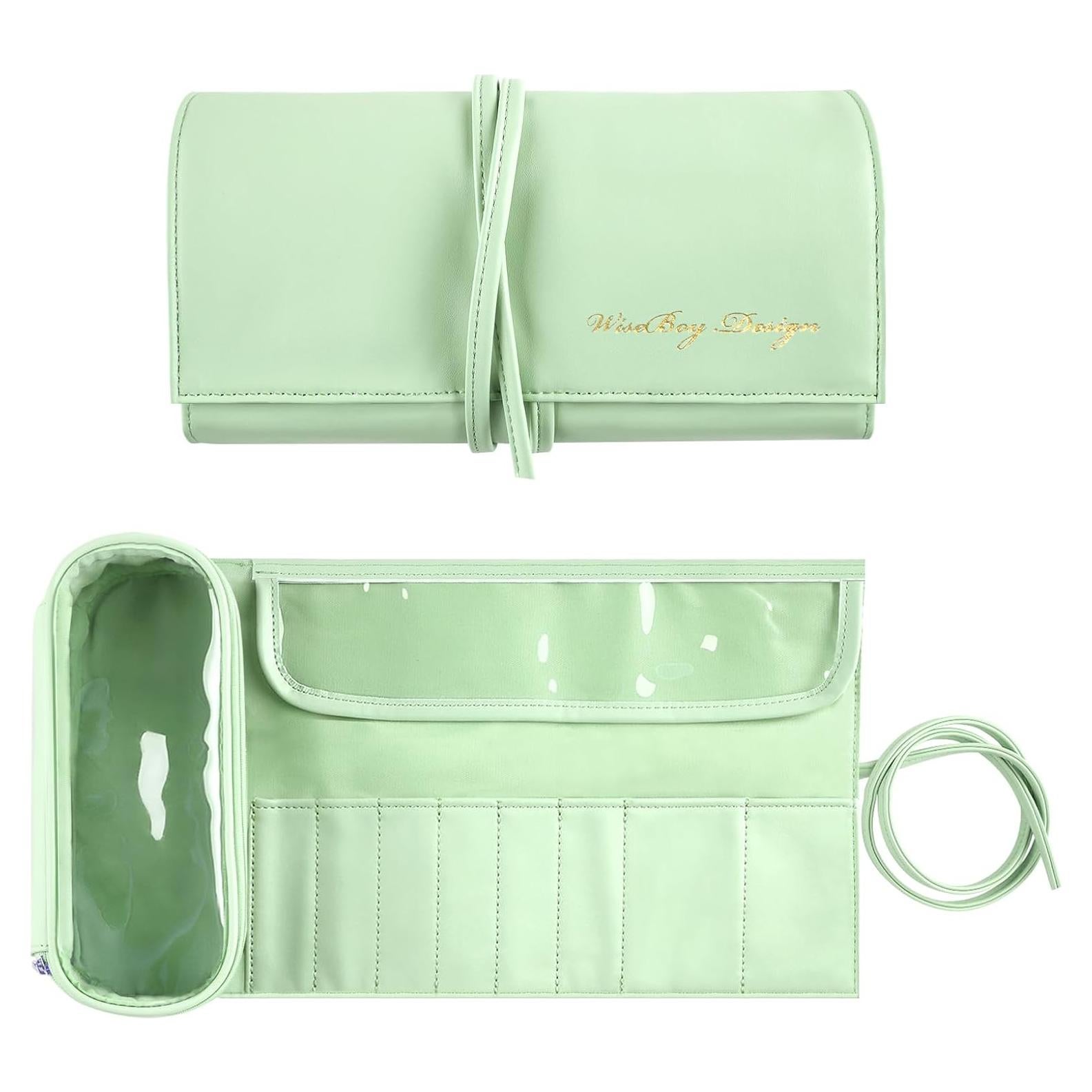 Bolsa de Brochas de Maquillaje WiseBoy Verde, Organizador Viaje