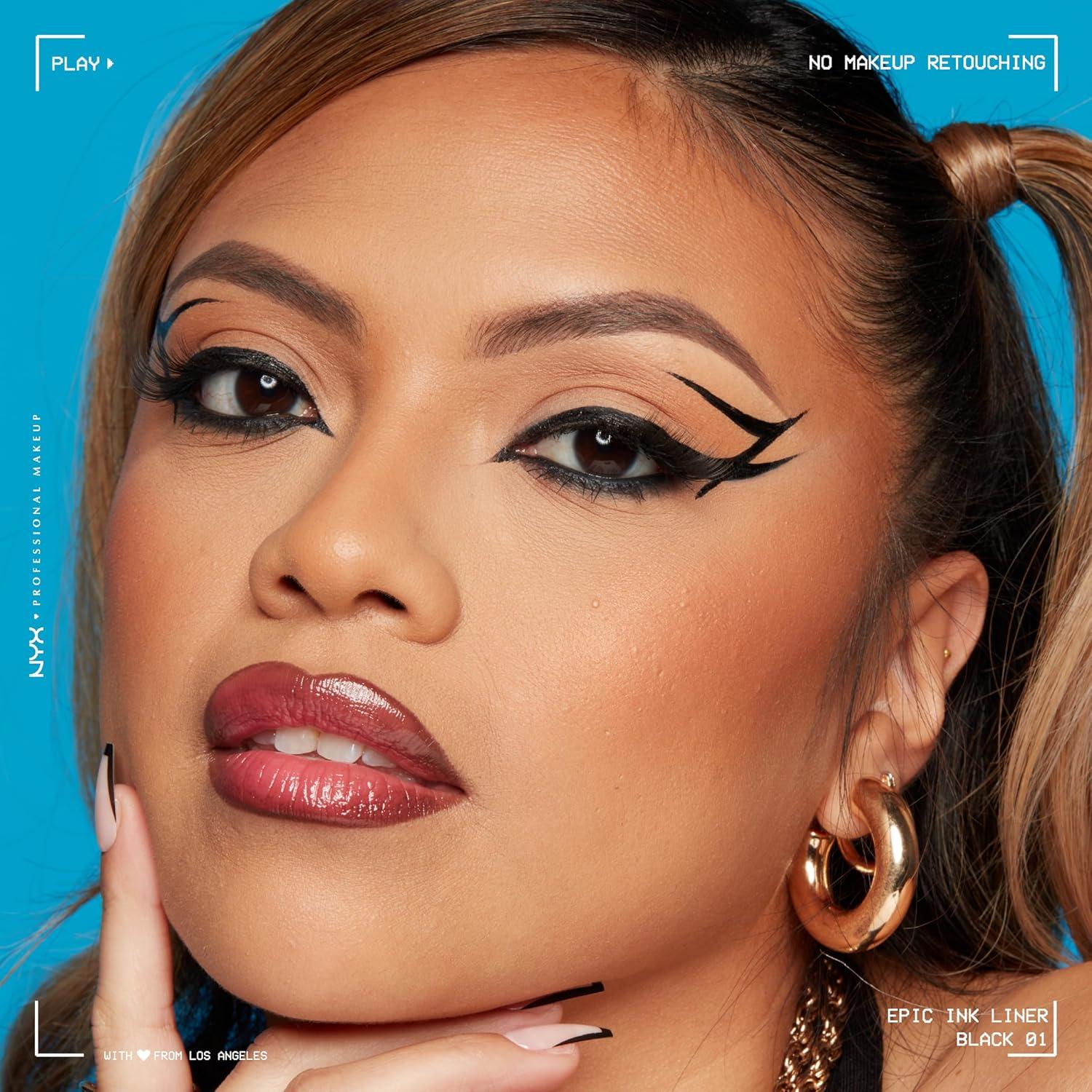 Delineador Líquido Impermeable NYX Epic Ink - Negro Mate