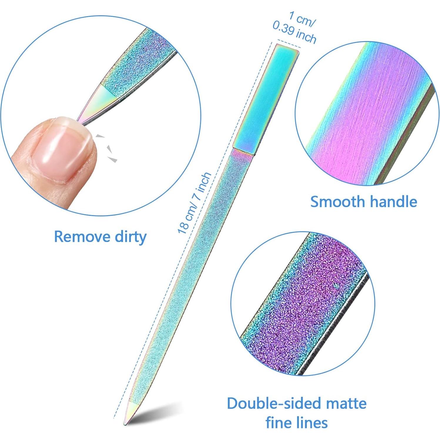 Juego de Limadoras de Uñas Mudder 3 Pcs Acero Inoxidable