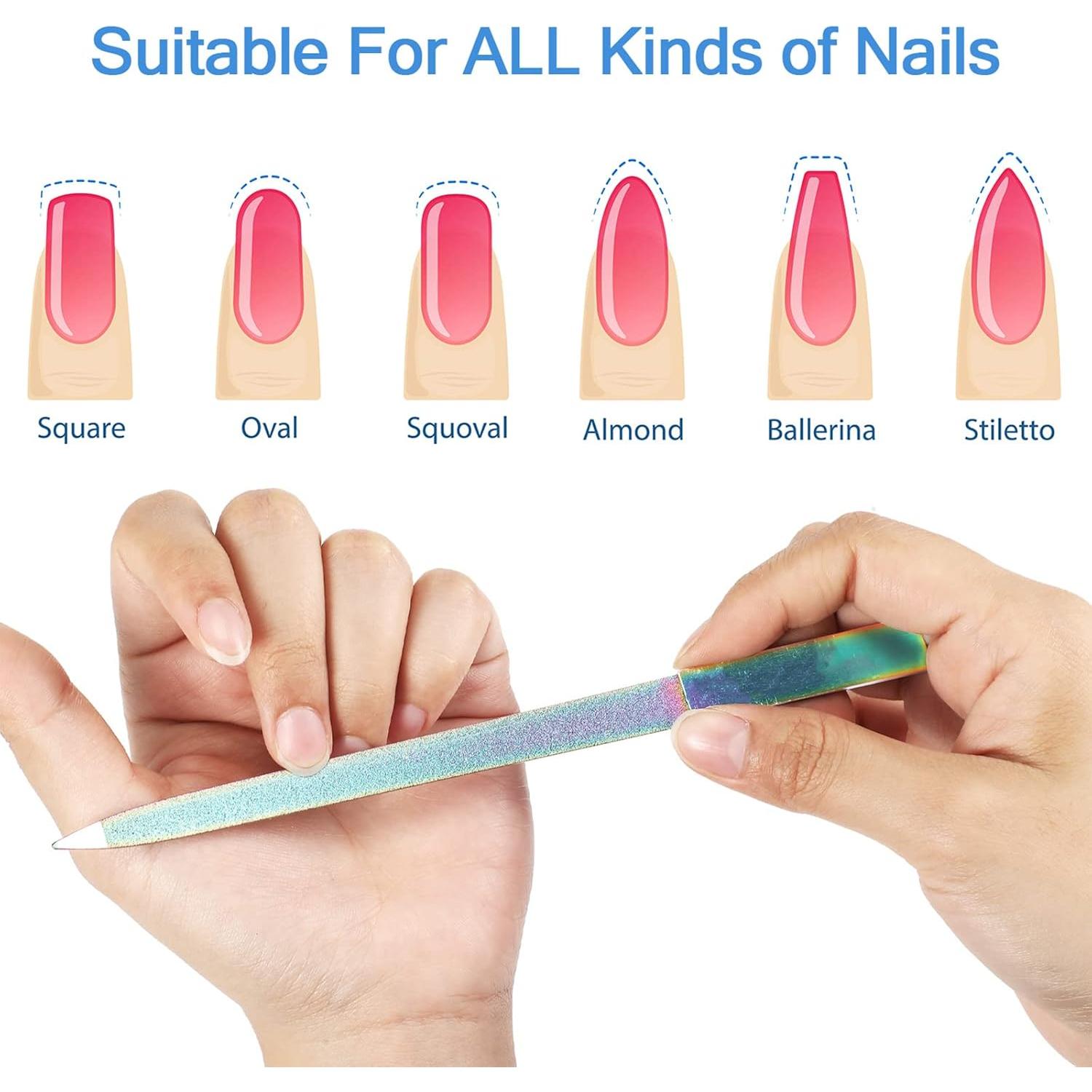 Juego de Limadoras de Uñas Mudder 3 Pcs Acero Inoxidable