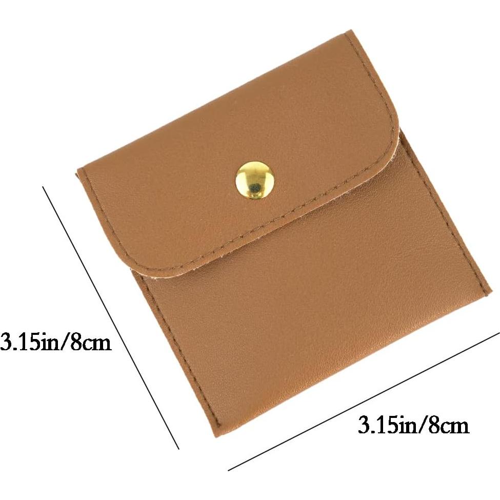 Bolsa de Joyería JIAFUJIN de Cuero Sintético Marrón