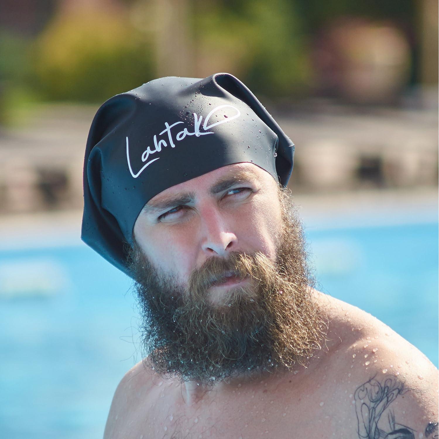 Gorro de natación Lahtak XXL para cabello largo y trenzas