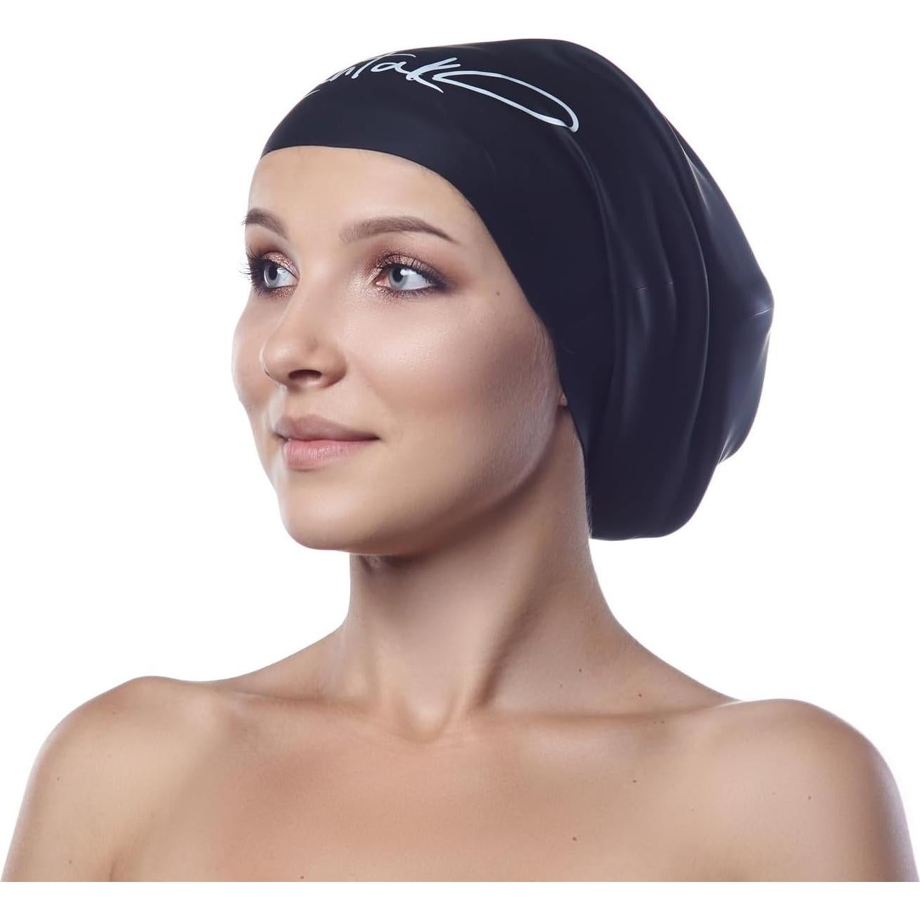 Gorro de natación Lahtak XXL para cabello largo y trenzas