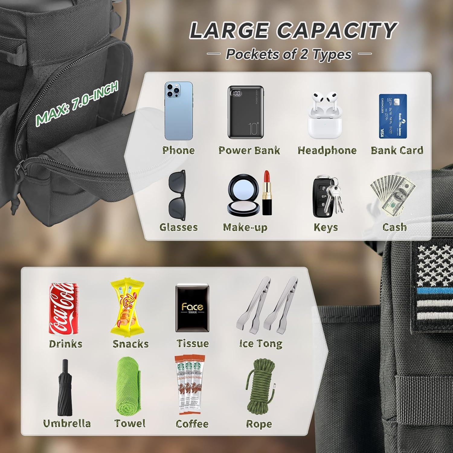 Soporte para Botellas de Agua COOLYARD 1.89L Táctico con Correa