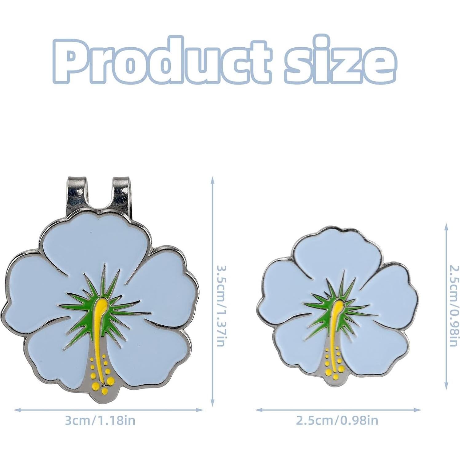 Juego de 2 Marcadores de Golf Magnéticos con Clip Lasuroa