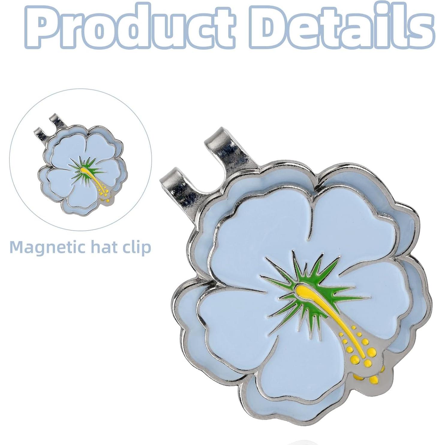Juego de 2 Marcadores de Golf Magnéticos con Clip Lasuroa